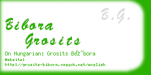 bibora grosits business card